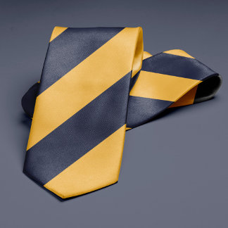 金ゴールド・ネイビーストライプル ネクタイ