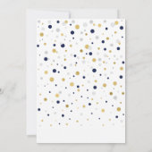 金ゴールド&ネイビーバルーンモダン大人の誕生日パーティー 招待状 (裏面)