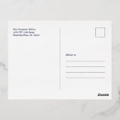 金ゴールド&ネイビーブルー |クリスマス・ホリデー・フォイル・ポストカード 箔シーズンポストカード (裏面)