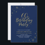 金ゴールド&ネイビーブルー |シックモダン60th誕生日パーティー 招待状<br><div class="desc">この祝金ゴールドとブルー60歳のバースデスタイリッシュィーパーティーの招待状で特別な日を過ごそう。このデザインは、シックな金ゴールドタイポグラフィとネイビーブルーの背景を持つ金ゴールド要素を備えている。文字カスタマイズと背景色を指定できる。私のショップBaraBomDesignで利用可能なさらに一致する項目。カスタムデザイもしンが必要です連絡が、メールでbarabomdesign@gmail.comまで連絡して下さい</div>