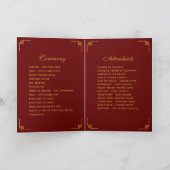 金ゴールド、ネイビーブルー、ブルゴーニュフローラ結婚ズ プログラム (内部)