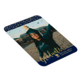 金ゴールド&ネイビー写真卒業発表 マグネット (右側)