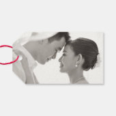 金ゴールド・ノット・ダブル中国の・ハピ結婚ネスの写真 ギフトタグ (裏面横)