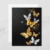 金ゴールド ノートカード (正面/裏面)