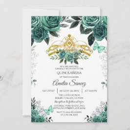 金ゴールド&ハンターエメラルドグリーンMis Quince 招待状