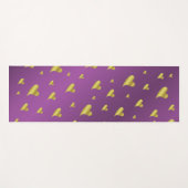 金ゴールド,ハート，紫，装飾，メダル，賞，日， ヨガマット (正面(横))