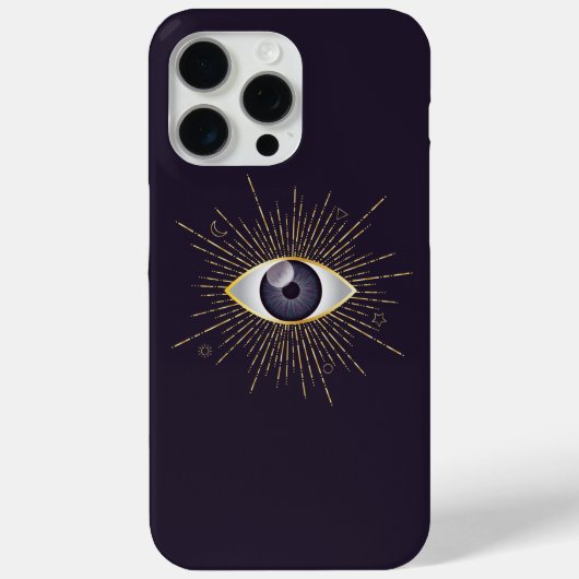 金ゴールド&バイオレット神秘的な邪悪なアイナザリマティ Case-Mate iPhoneケース (裏面)