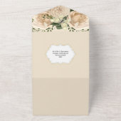 金ゴールド・バタフライ・きらめくガウンバースデー  オールインワン招待状 (外側)