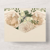 金ゴールド・バタフライ・きらめくガウンバースデー  オールインワン招待状 (裏面)