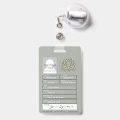 金ゴールド バッジ (裏面（伸縮クリップ）)