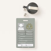 金ゴールド バッジ (裏面リトラクタブル付き)