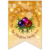 金ゴールド・バンティング・フラグに一致するクリスマスの名前を追加 バンティングフラッグ (第2の旗)