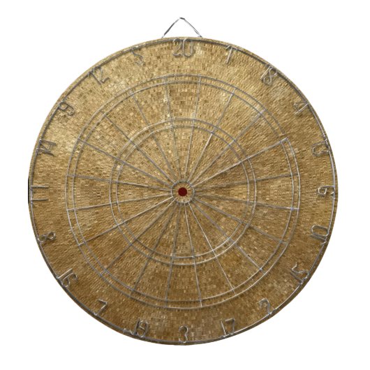 金ゴールド・パターン・ダーツ・ボードの目まいがするような波紋 ダーツボード (正面)