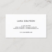 金ゴールド·パフェイクイナップルとグリーン·パーム·フロント 名刺 (裏面)