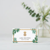金ゴールド·パフェイクイナップルとグリーン·パーム·フロント 名刺 (スタンド正面)