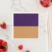 金ゴールド&パープ王室のルストライプ誕生日パーティー スタンダードカクテルナプキン (インサイチュ)