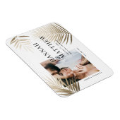 金ゴールド・パーム・リーフには、日付写真結婚が保存されます。 マグネット (右側)