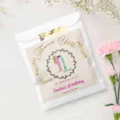 金ゴールド&パールアクエリアス1歳の誕生日ありがとう フェイバーバッグ (封をした状態)