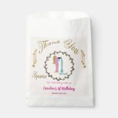 金ゴールド&パールアクエリアス1歳の誕生日ありがとう フェイバーバッグ (正面)