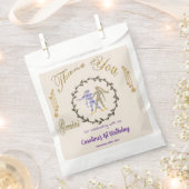 金ゴールド&パールスジェミニ1st誕生日ありがとう フェイバーバッグ (クリップ留めされた状態)