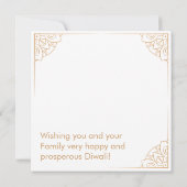 金ゴールド&パールハッピーディワリカード カード (裏面)