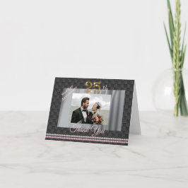 金ゴールド&パール25結婚周年記念 サンキューカード