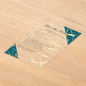 金ゴールド | ビジネスガ企業のラ アクリル招待状 (レイダウン)