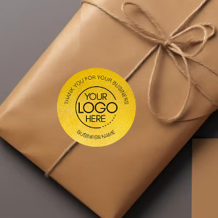 金ゴールド・ビジネス・サンキュー ラウンドシール