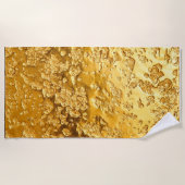 金ゴールド ビーチタオル (正面)