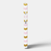 金ゴールド&ピンクシェブロンパターンiPadケース Case-Mate iPhoneケース (裏面 / 左)