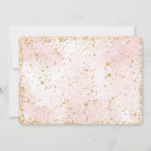 金ゴールド&ピンクティーパーティーフォト招待状 招待状 (裏面)