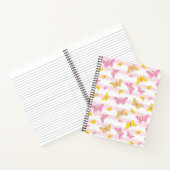 金ゴールド&ピンクバタフライ ノートブック (内部)