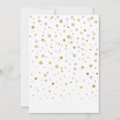 金ゴールド&ピンクバルーンモダン大人の誕生日パーティー 招待状 (裏面)