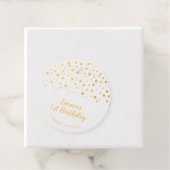 金ゴールド&ピンクバルーン、紙吹雪1stバースデーフォイル フェイバータグ (箱)