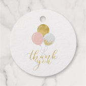 金ゴールド&ピンクバルーン、紙吹雪1stバースデーフォイル フェイバータグ (裏面)