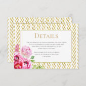 金ゴールド&ピンクフローラ詳細カード エンクロージャーカード (正面/裏面)