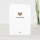 金ゴールド&ピンク姪13誕生日 カード (裏面)