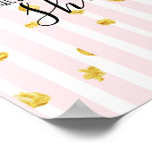 金ゴールド&ピンク彼女信じはポスターできた ポスター (角)