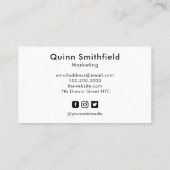 金ゴールド・ピン絵画クの(ばちゃばちゃ)跳ねる名刺 名刺 (裏面)