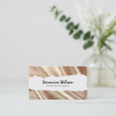 金ゴールド・ファブリック（ライン・スレッディング） 名刺 (スタンド正面)