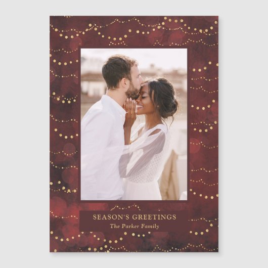 金ゴールド・フェアリー・エレガントライト1枚の写真磁気カード (正面)