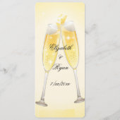 金ゴールド、フェイクなホイルの泡、スタイリッシュで、カスタムなメニュー メニュー (裏面)