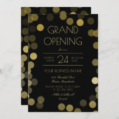 金ゴールド・フェイク紙吹雪・ビジネス・グランドオープン 招待状 (正面/裏面)