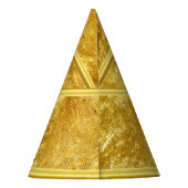 金ゴールド・フォイルのテクスチャを持つ漫画の黒と赤のワシ パーティーハット (裏面)