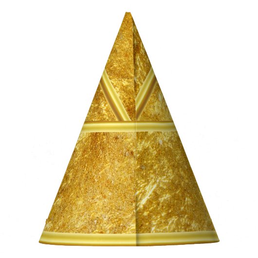 金ゴールド・フォイルのテクスチャを持つ漫画の黒と赤のワシ パーティーハット (裏面)