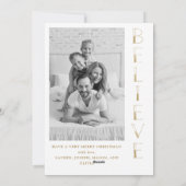 金ゴールド |フォトク数々のリスマス シーズンカード (裏面)