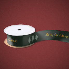 金ゴールド&フォレストグリーンリスタイリッシュボン サテンリボン