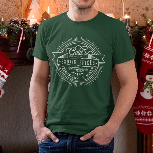 金ゴールド、フランキンセンス、ミルラヴィンテージロゴ Tシャツ