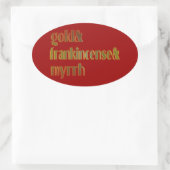 金ゴールド&フランキンセンス&ミルラ 楕円形シール (バッグ)