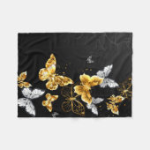 金ゴールド フリースブランケット (正面(横))